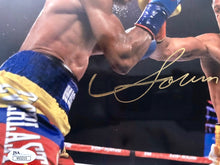 Vasyl Lomachenko action packed Autographed 8x10 fighting photo with a Gold Signature, JSA