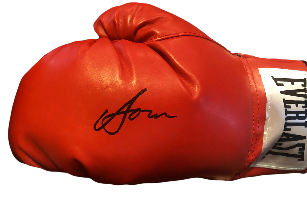 Vasyl Lomachenko New Rare Autographed Everlast Red Boxing Glove in Black Signature