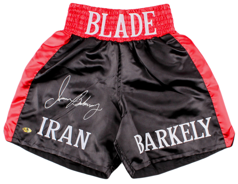 Iran Barkley Signed Boxing Trunks (MAB Hologram)