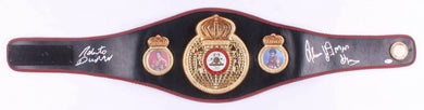 Thomas Hearns & Roberto Duran Signed WBA Full-Size Heavyweight Championship Belt (Beckett COA)