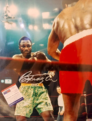 Joe Frazier Signed Autographed Rare 16 X 20 Size vs Muhammad Ali Photo PSA Certified