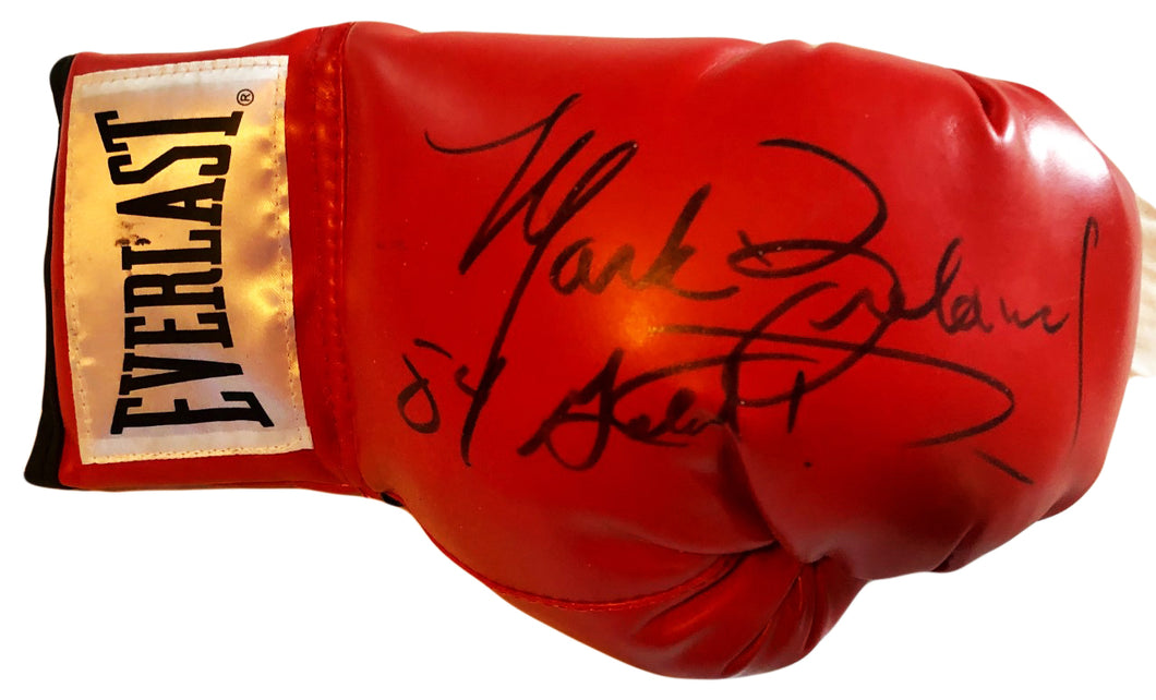 Mark Breland Autographed signed HUGE signature across a Everlast Boxing Glove