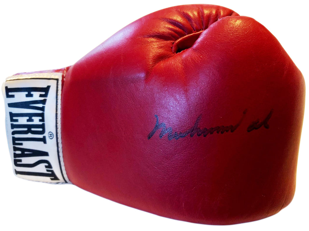 Muhammad Ali Autographed Red Everlast Old Vintage Boxing Gloves, Auction House
