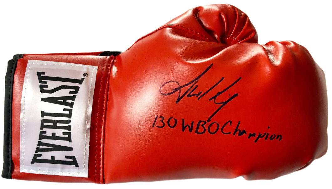 Jamel Herring autographed Everlast Boxing Glove 130 WBO Champion, Photo Proof