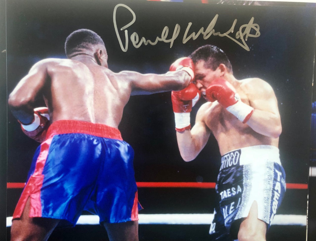 Pernell Whitaker Signed 8x10 Photo of the Champ vs Julio Chavez