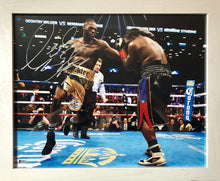 Deontay Wilder 16x20 Framed white autographed Boxing Photo Autographed certified Beckett