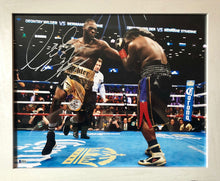 Deontay Wilder 16x20 Framed white autographed Boxing Photo Autographed certified Beckett
