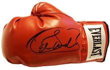 Saul Canelo Alvarez Autographed Red Everlast Boxing Glove in Black signature