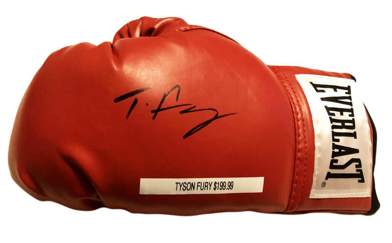 Tyson Fury Signed Red Everlast Boxing Glove Fury Boxing