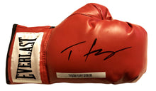 Tyson Fury Signed Red Everlast Boxing Glove Fury Boxing Autograph Memorabilia