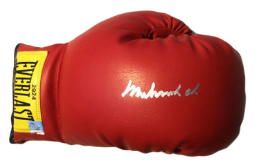 Muhammad Ali Autographed Vintage Everlast Red Boxing Glove Superstar Greetings