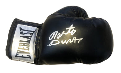 Roberto Duran Autographed Signed Black Everlast Boxing Glove large signature