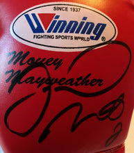 Floyd Mayweather signed autographed Winning Red color Boxing Glove Full JSA Letter