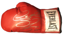 Deontay Wilder Red everlast Autographed boxing glove in silver marker. JSA