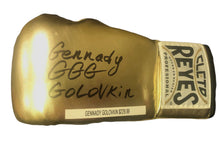 Gennady Golovkin Autographed Reyes Gold Boxing Glove in Black Signature
