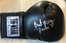 Burt Young Autographed TUFFWEAR Black Boxing Glove Inscribed "Paulie".