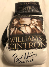 Paul Williams vs Cintron Autographed and silk screen Custom Boxing Glove