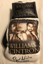 Paul Williams vs Cintron Autographed and silk screen Custom Boxing Glove
