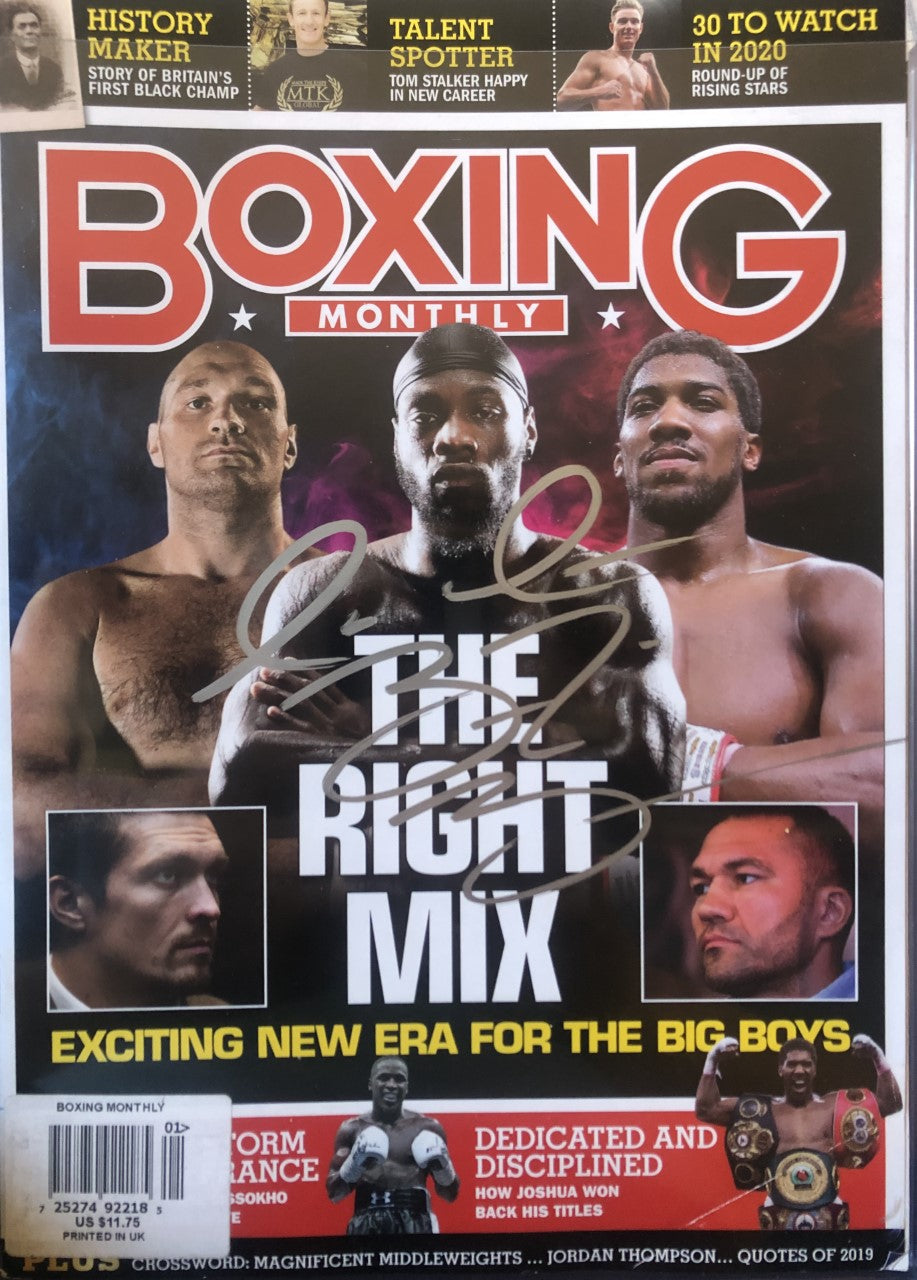 Deontay Wilder Autographed signed cover Boxing Monthly magazine