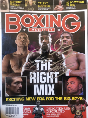 Deontay Wilder Autographed signed cover Boxing Monthly magazine