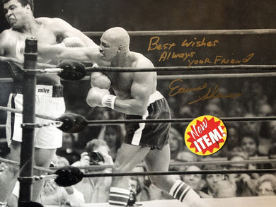 Earnie Shavers vs Muhammad Ali signed Autographed 16 x 20 Photo