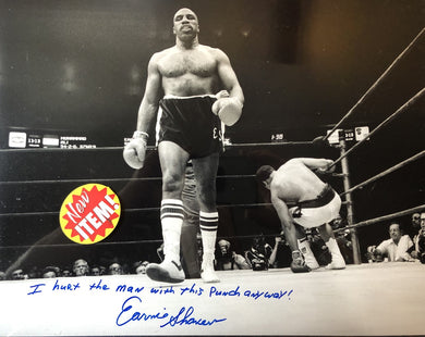 Earnie Shavers vs Muhammad Ali signed Autographed 16 x 20 Photo