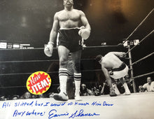 Earnie Shavers vs Muhammad Ali signed Autographed 16 x 20 Photo