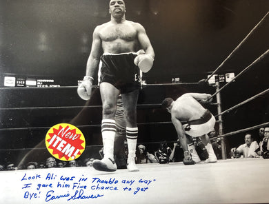 Earnie Shavers vs Muhammad Ali signed Autographed 16 x 20 Photo