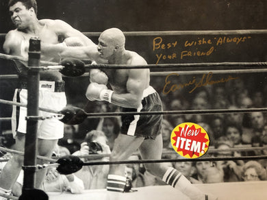 Earnie Shavers vs Muhammad Ali signed Autographed 16 x 20 Photo