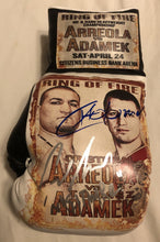 Arreola vs Adamek Dual Autographed and silk screen Custom Boxing Glove