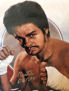 Roberto Duran Four Kings Autographed Boxing Photo memorabilia Signed with Cert