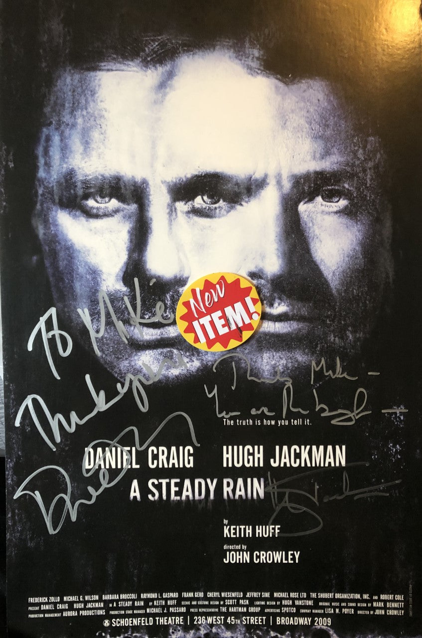 Daniel Craig Hugh Jackman signed autographed playbill Poster a steady rain