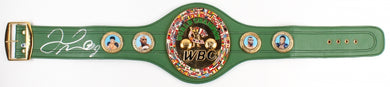 WBC Floyd Mayweather Jr. Autographed Championship belt in Silver with Photo.
