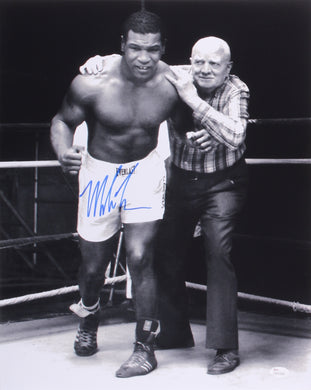 Mike Tyson Signed 16x20 Photo with Cus D'Amato (JSA COA)