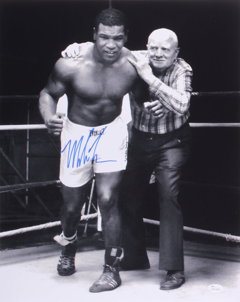 Mike Tyson Signed 16x20 Photo with Cus D'Amato (JSA COA) – iconsofboxing.com, image size:797x1000