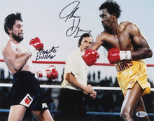 Tommy Hearns & Roberto Duran Signed 11x14 Photo (Beckett COA)