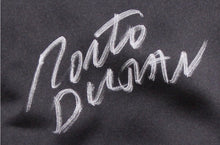 Roberto Duran Custom Boxing Trunks Autographed in Silver Signature Beckett Cert