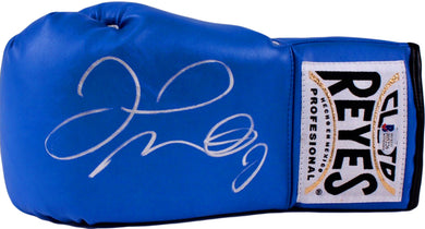 Floyd Mayweather Jr. Signed Rare Color Blue Boxing Glove (Beckett COA)