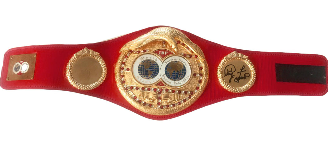 George Foreman Autographed IBF Championship Boxing Belt Med Size.