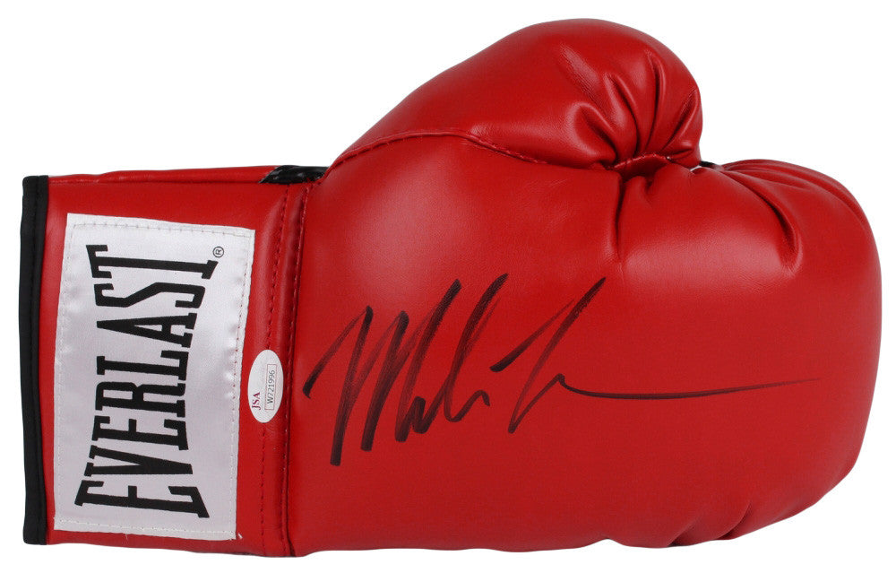 Mike Tyson Autographed Red Everlast Boxing Glove JSA Certified
