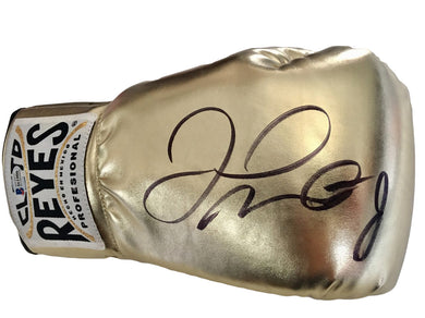 Floyd Mayweather Jr. Autographed Gold Reyes Boxing Glove Beckett Certified