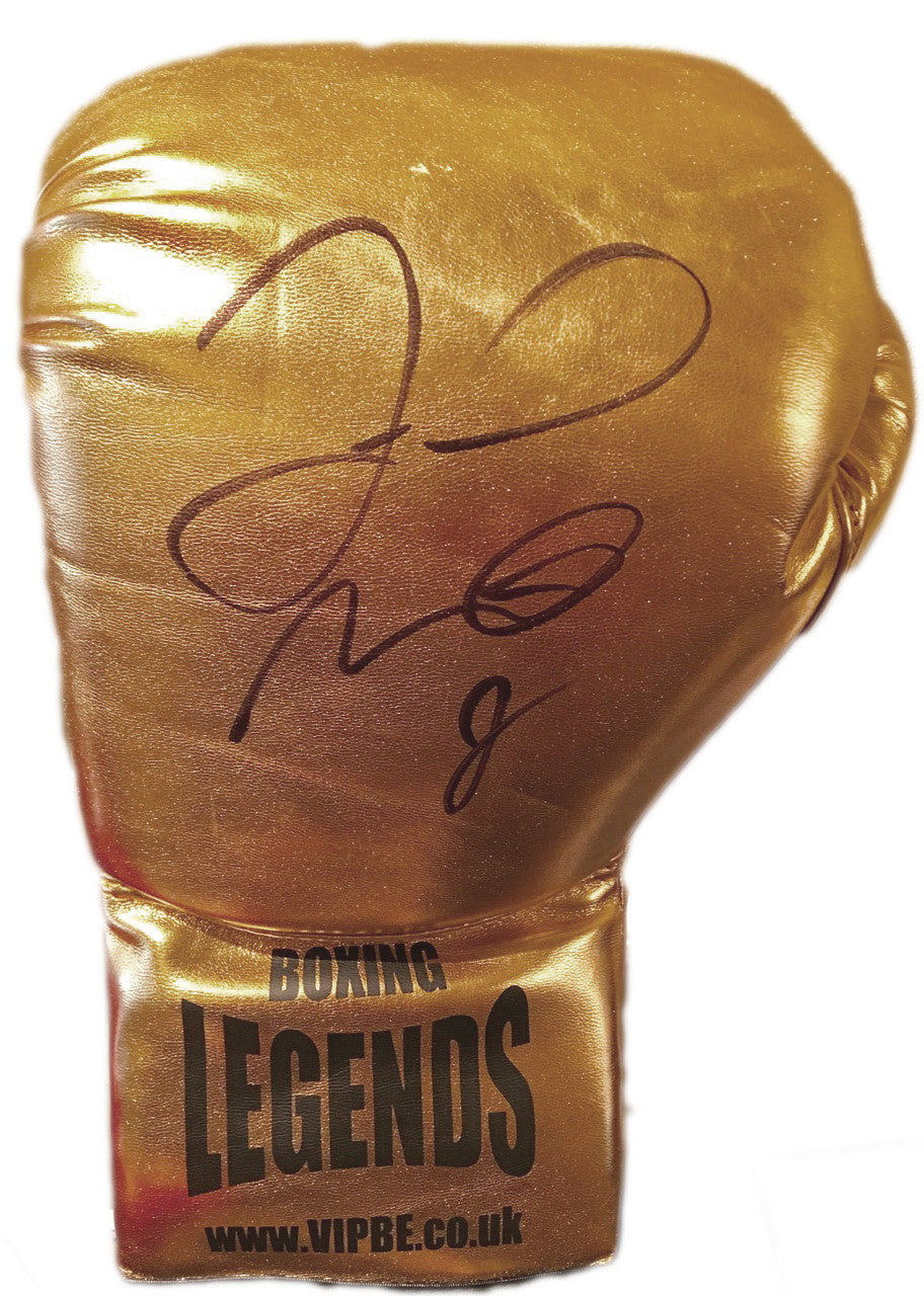 Floyd Mayweather Jr. Autographed Gold Boxing Glove