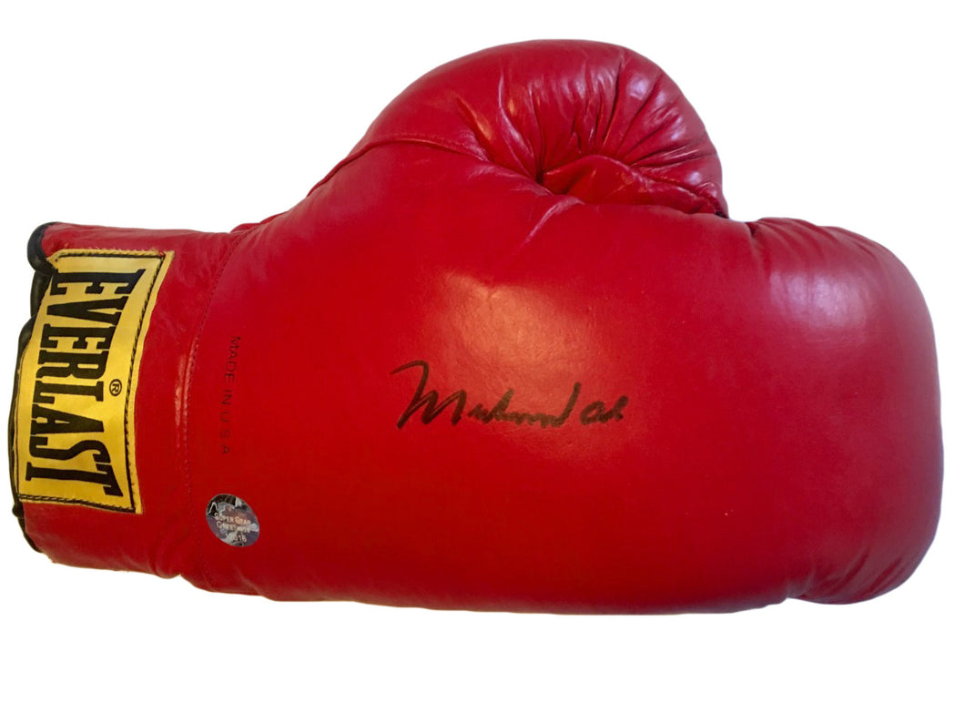 Muhammad Ali Autographed Vintage Everlast Red Boxing Glove Superstar Greetings certified