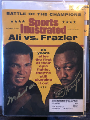 Muhammad Ali signed vintage SI Autographed Ali vs Frazier Boxing Magazine