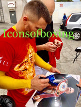 Vasyl Lomachenko Autographed 8x10 action fight photo in Gold Signature, JSA