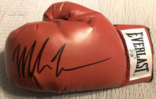 Mike Tyson Autographed Everlast Boxing Glove in Black Signature with Cert